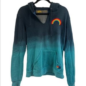 Aviator Nation rainbow hoodie pullover - great condition